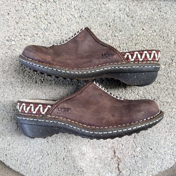 UGG WOMEN'S BROWN SUEDE MULES COMFORT SHOE SIZE 6 - Picture 13 of 14